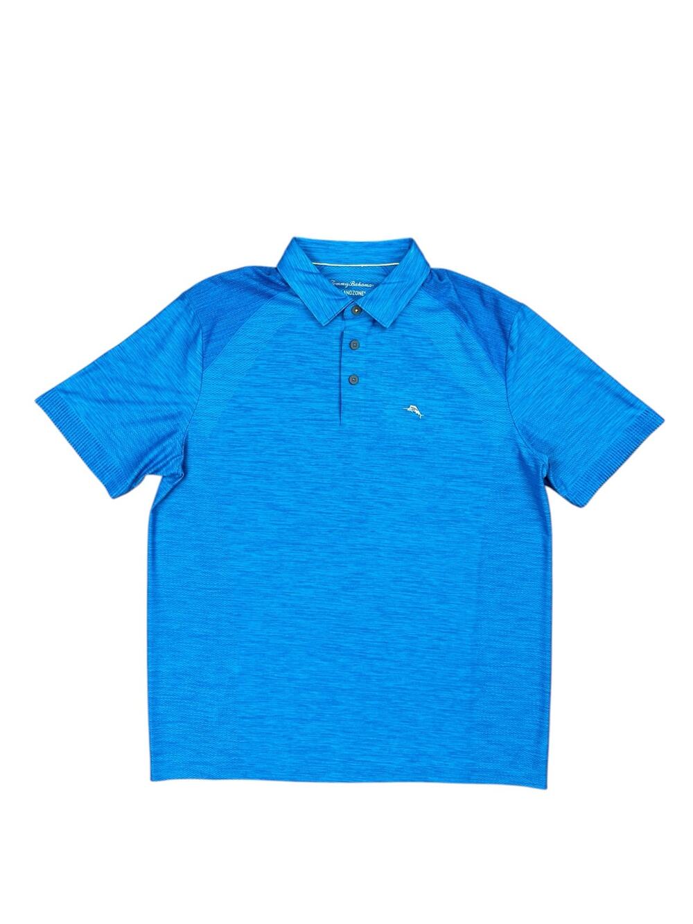 Tommy Bahama Palm Coast Pro IslandZone Polo Reflecting Pool Blue — Size Large